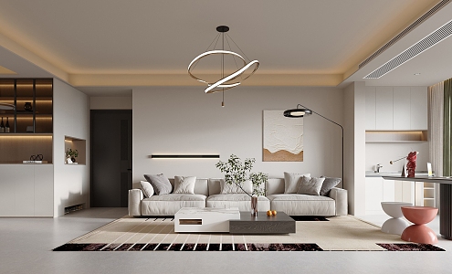 modern living room 3d model