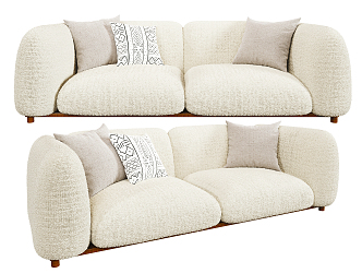 Modern double sofa 3d model