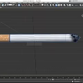 Cigarette With Orange Filter White Body And Black Burned End On Smooth Surface 3d model