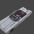 Old convertible coupe 3d model