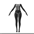 Human Organs and Body Hair Representation in 3D Human Model with White Tank Top Underwear