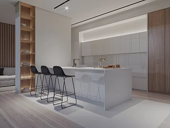 Modern Bar Area Kitchen 3d model