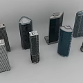 Modern Commercial Complex Featuring Multiple High Rise Skyscraper Buildings 3D Model 3d model