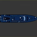 Blue Sun Anna Patrol Boat With Crew Figures And Radar Equipment