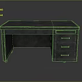 Modern Gray Storage Cabinet Desk with Smooth Surface and Multiple Drawers for Home Office