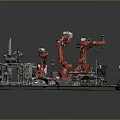 Modern Robot Arm Robot Arm Mechanical Arm Robot Arm Robot Head 3d model
