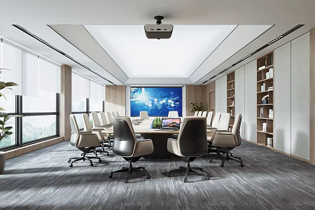 Modern Conference Room 3d model