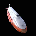modern submarine-driven powered cargo submarine 3d model