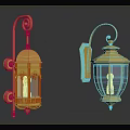 Classical Brass Wall Lamps With Glass Shades And Decorative Details For Home