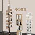 Modern Bookshelf Book Storage Shelf 3d model