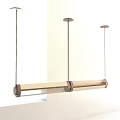 Modern Minimalist Brass Linear Pendant Light With Tubular Design And Sleek Lines