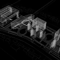 Modern Office Building Design With Glass Curtain Walls Metal Structure And Green Roof
