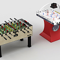 Modern table football billiard simulation game machine 3d model