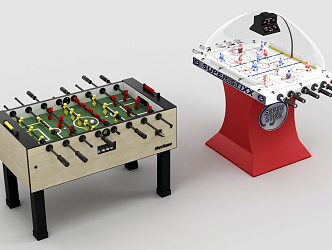 Modern table football billiard simulation game machine 3d model