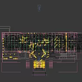 Modern Club Lounge Interior With Yellow Benches Open Space And Gray Floor