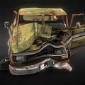 Scrap Pickup Scrap Car Scrap Car Broken Car Broken Car Broken Car Old Pickup Truck Broken Car Low Face Number Low Mold Simple Mold Video Level Super Realistic 3d model
