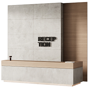 Modern background wall Front desk background wall 3d model