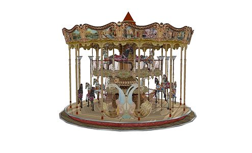 European-style carousel 3d model