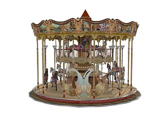 European-style carousel 3d model