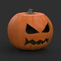 Spooky Halloween Pumpkin Carving With Detailed Face Design And Artistic Sculpture