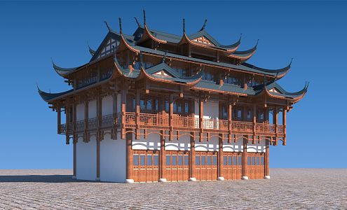 Chinese ancient building 3d model