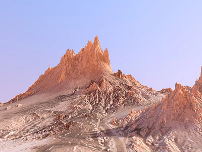 Tranquil Garden Landscape Design With Lush Greenery Winding Paths And Decorative Rocks 3d model