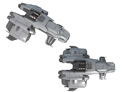 Modern fighter sci-fi mechanical fighter 3d model