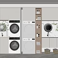 Modern Washing Machine Cabinet Balcony Washing Machine Cabinet 3d model