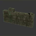 Mossy Stacked Stone Wall With Rustic Natural Texture And Weathered Appearance
