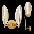 Modern Golden Wall Sconce With White Glass Shade And Elegant Design