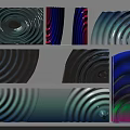 Colorful Glass Wall Decor With Spiral Wave Patterns Modern Artistic Home Decor Pieces