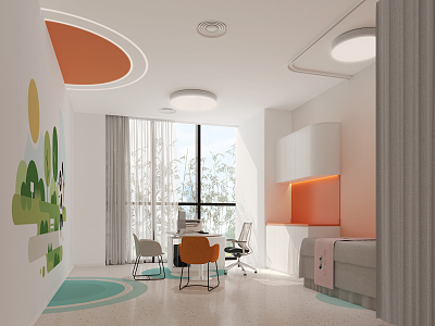 Modern Clinic Pediatric Consultation Room 3d model