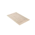 Modern Square Area Rug With Beige Background And Gray Wavy Lines Design