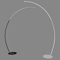 Sleek Modern Floor Lamp With Curved Metal Arm And Minimalist Design For Living Room Decor