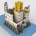 LEGO toy blocks building scene castle 3d model