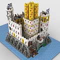 LEGO toy blocks building scene castle 3d model