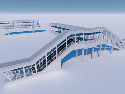 Modern People's Overpass Overpass 3d model