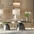 Coffee table side table metal 3d model