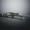 Military Style Camouflage Sniper Rifle with Scope and Tripod Stand
