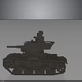 Military Vehicle Tank Brick Built Model With Tracks Turret And Dual Cannons