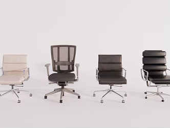 Modern office chair worker chair combination 3d model