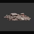 Pile of Natural Red and Purple Crushed Stone Gravel Aggregate