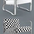 Modern Single Sofa With Wooden Armrests And Dark Fabric Upholstery