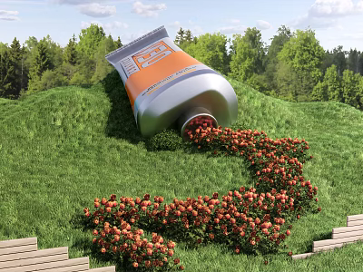 Modern landscape art installation Mei Chen 3d model