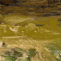Stunning Red Rock Landscape With Ancient Cliff Dwellings And Lush Green Vegetation