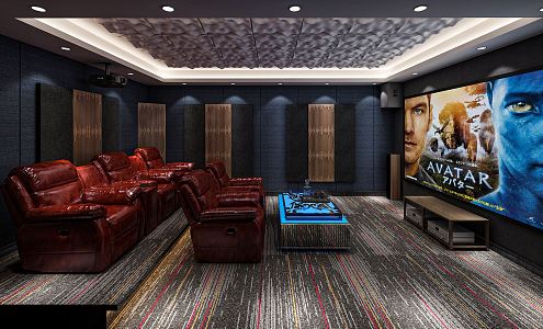 modern video room 3d model