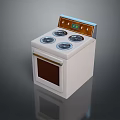 Electric Cooker Oven Combo With Four Burners Digital Control And Glass Door