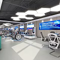 Auto Parts Specialty Store with Modern Display Area Wheels Tools and Workbenches