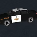 Black OPP Police Car With Emergency Lights And Functional Features
