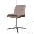 Modern Beige Fabric Bar Stool With Pleated Backrest And White Metal Base